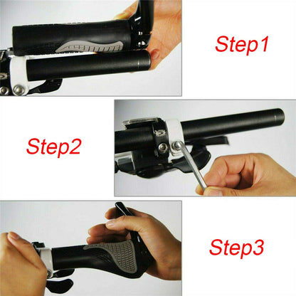 Eyech One Pair Bicycle OX Horn Handlebar Grips Anti-Slip Silicon Ergonomic Bike Handlebar Grips for MTB Mountain Road Bike