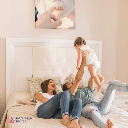 Panther Print Personalised Canvas Prints | Beautiful Photos of Family and Pets | Framed Custom Photo Gifts for Special Occasions 46x31 cm (18x12in)