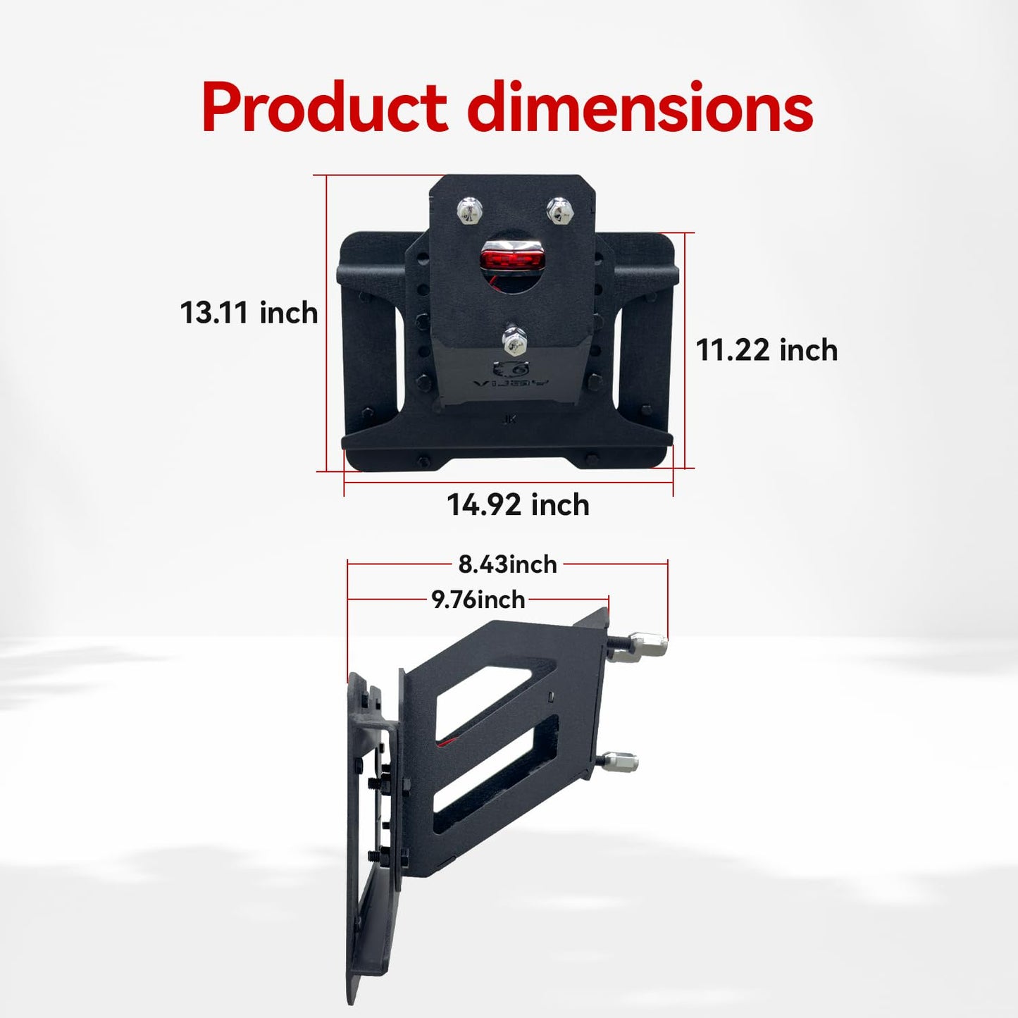 TIOYAR Adjustable Spare Tire Lift Compatible with 2007-2017 Jeep Wrangler JK JKU Unlimited Heavy Duty Spare Tire Carrier up to 43 inches Spare Wheel Holder Rack Mount Relocation