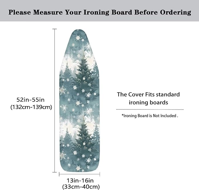 Winter Forest Pine Tree Easy Installation 15x54 Ironing Board Cover