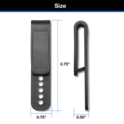 Universal Holster Clip – Fits 1.5" & 1.75" Belts – Tuckable IWB/OWB Belt Clip Hook for Kydex/Leather/Hybrid Holsters & Sheath – 5 Hole Adjustable Mounting – Includes Hardware