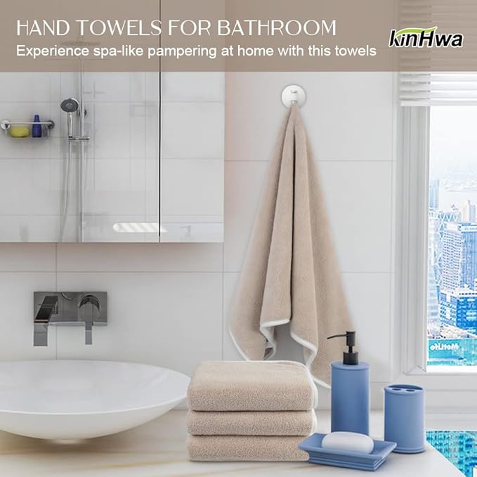 KinHwa Microfiber Hand Towels Ultra Soft Hand Towels