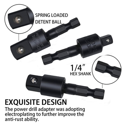 17Pcs Flexible Drill Bit Extension, Include 3Pcs Rotatable Socket Adapter 2Pcs Hex Shank 105° Right Angle Drill Attachment 10 Short Screwdriver Bits 90° Angled Bits and Bendable Extension