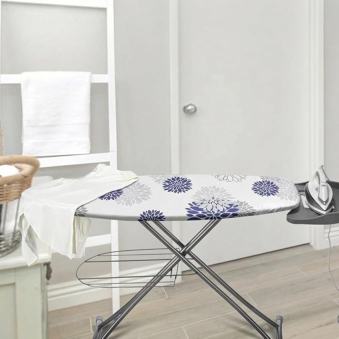 SheeChung 14x42 Inch Over-The-Door Ironing Board Cover and Pad, Cotton Cover