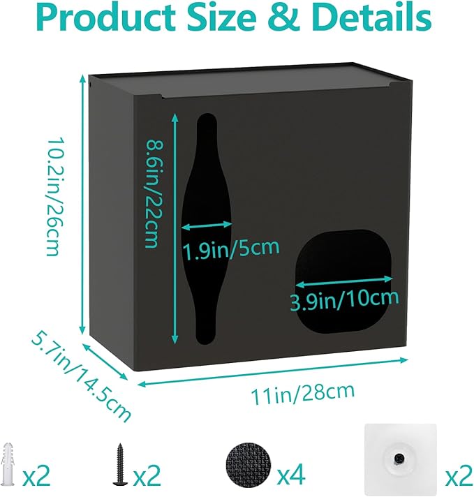 2 in 1 Grocery Bag Holder & Trash Bag Holder Dispenser, Kitchen Grocery Storage