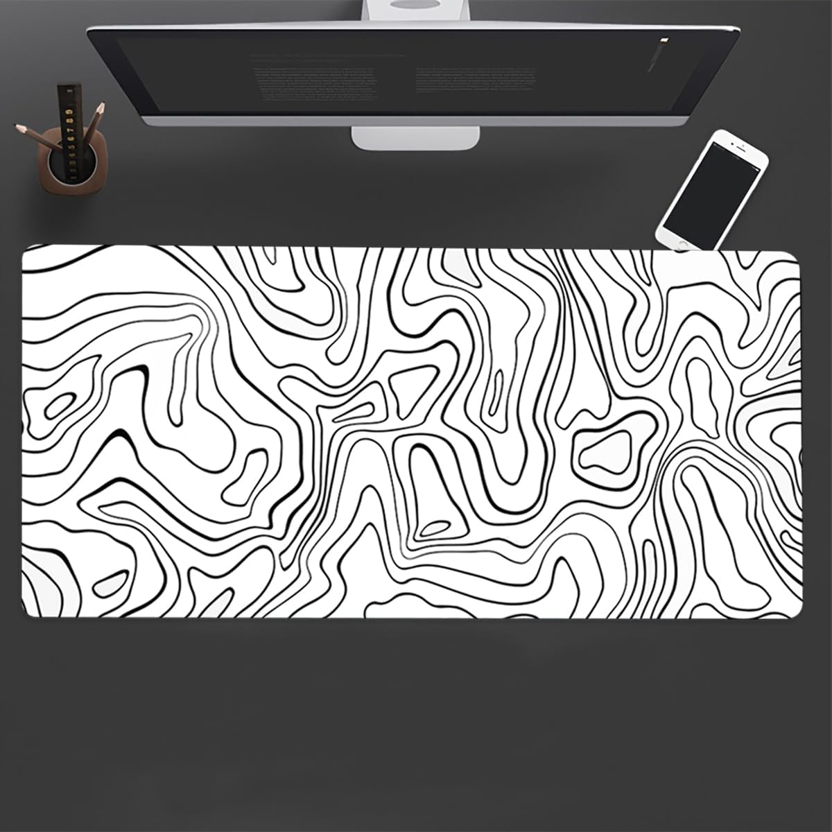 Rcege Large Mouse Pad for Desk - Gaming Mouse Pad with Non-Slip Base Stitched Edges, Desk Mat for Keyboard and Mouse