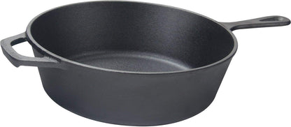 KICHLY 3.0L,3.2 Quart Pre Seasoned Cast Iron Combo Cooker Dutch Oven with Lid, 10.25 Inch, 26 cm Dual Function Skillet Pot with lid, Cast Iron Casserole Dish with Lid