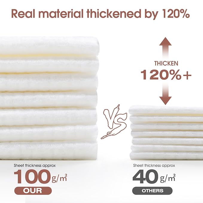 2Pack Disposable Face Towel Facial Cloth Thicker Large Size 10"X12" Towelettes