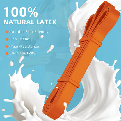 Resistance Bands, Pull Up Bands, Pull Up Assist Band Exercise Bands for Men & Women Working Out, Body Stretching, Physical Therapy, Muscle Training - Orange