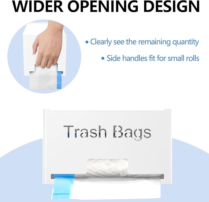 Large Trash Bag Holder Dispenser, Metal Garbage Bag Dispenser Roll Holder