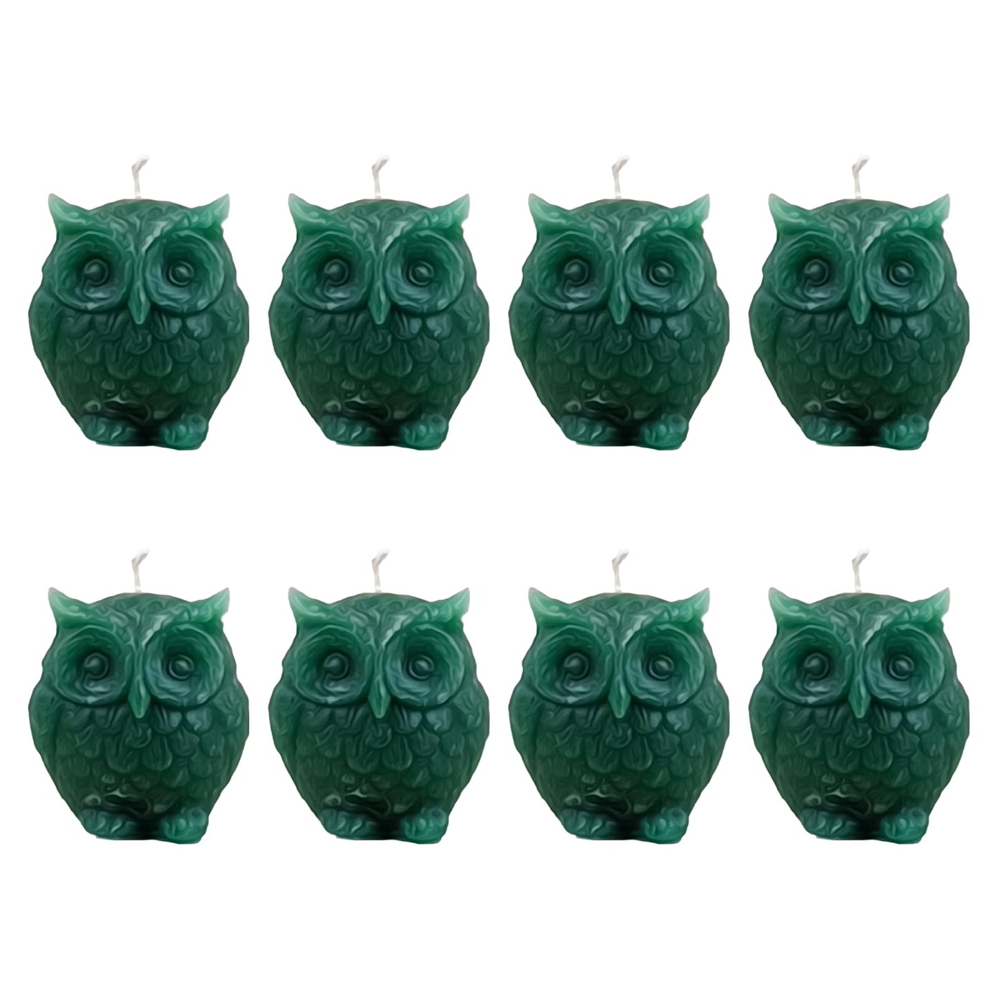 Hecate Magic Mall Owl Candle – Unscented Ritual Candle for Wisdom, Intuition & Spiritual Insight – Hand-Poured Animal Totem for Clarity, Inner Vision & Energy Work (8, Green)