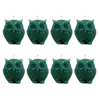Hecate Magic Mall Owl Candle – Unscented Ritual Candle for Wisdom, Intuition & Spiritual Insight – Hand-Poured Animal Totem for Clarity, Inner Vision & Energy Work (8, Green)