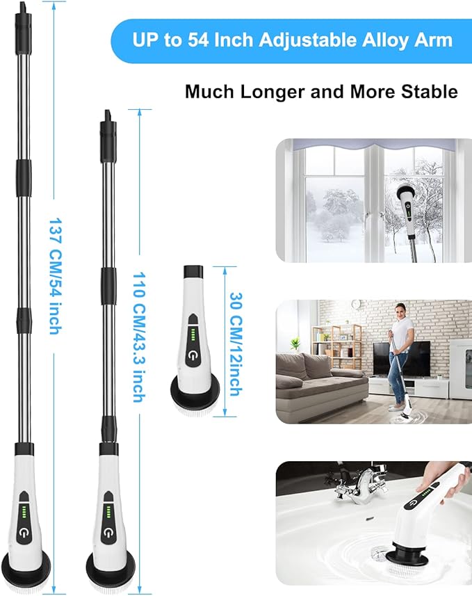 Leebein Electric Spin Scrubber, Cordless Cleaning Brush