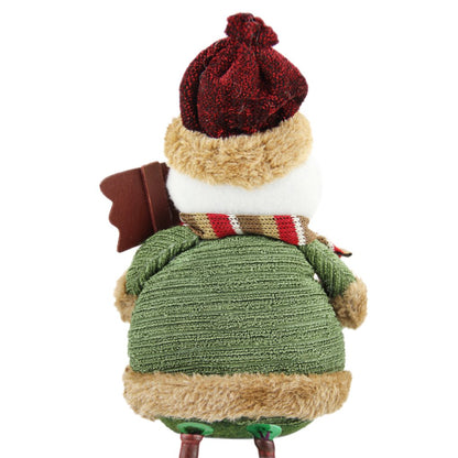 Christmas Decorations Cute Sitting Santa Claus Snowman Figurine Christmas Tree Hanging Decoration Plush Stuffed Toy Doll Home Office Indoor Outdoor Table Fireplace Window Ornament Decor Xmas Gift