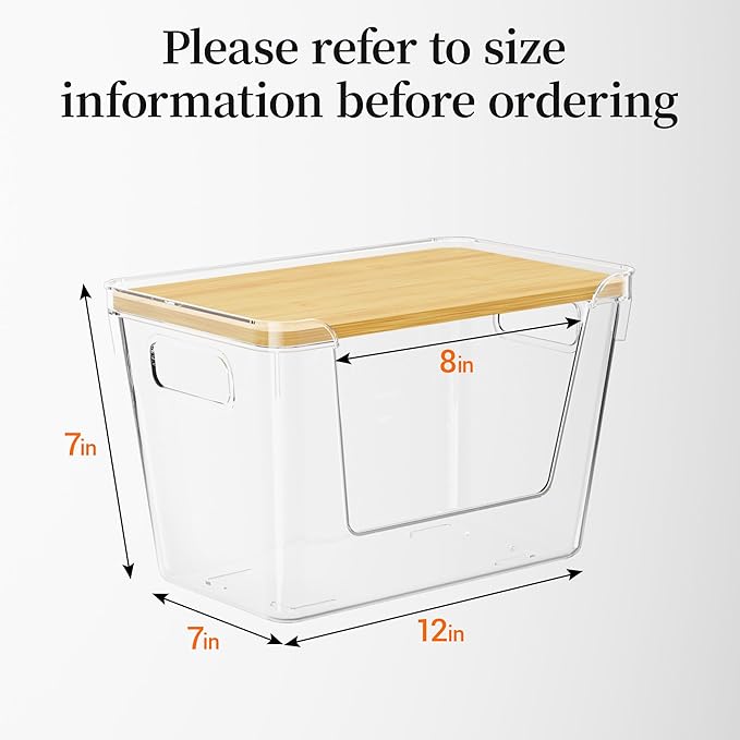 Delamu Acrylic Trash Bag Holder, 2 Pack Stackable Garbage Holder