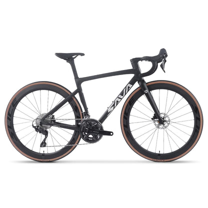 SAVADECK Carbon Road Bike,Lightweight Full Carbon Racing Bicycle with Shimano R7120 24S Shift Groupset and Hydraulic Oil Disc Brake Bike