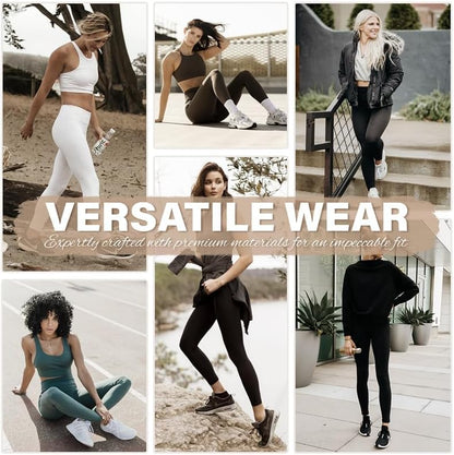 3 Pack Leggings for Women High Waisted No See-Through Tummy Control Soft Yoga Pants Womens Workout Athletic Running Leggings