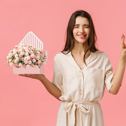 4 Pcs Mother's Day Florist Bouquet Envelope Boxes Mixed Style Flower Bouquet Packaging Gift Paper Boxes Gift Wrapping Envelope Box Flower Bags for Valentines Wedding Birthday Party Supplies(Striped)