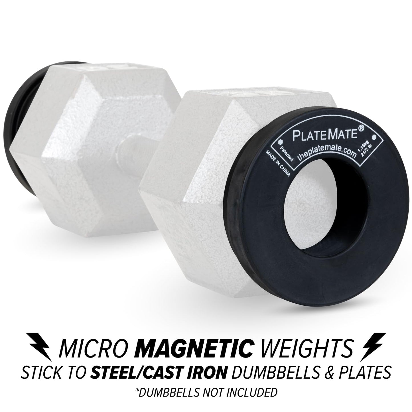 PlateMate Microload Pair 2 1/2 lb. Magnetic Donut Weights