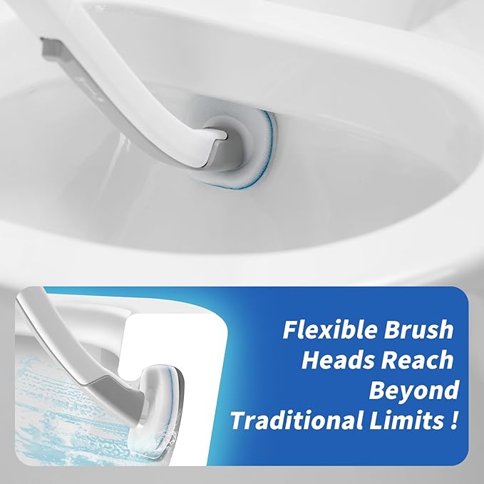 oshang Disposable Toilet Brush 2 Pack- Toilet Bowl Cleaner, Toilet Cleaning