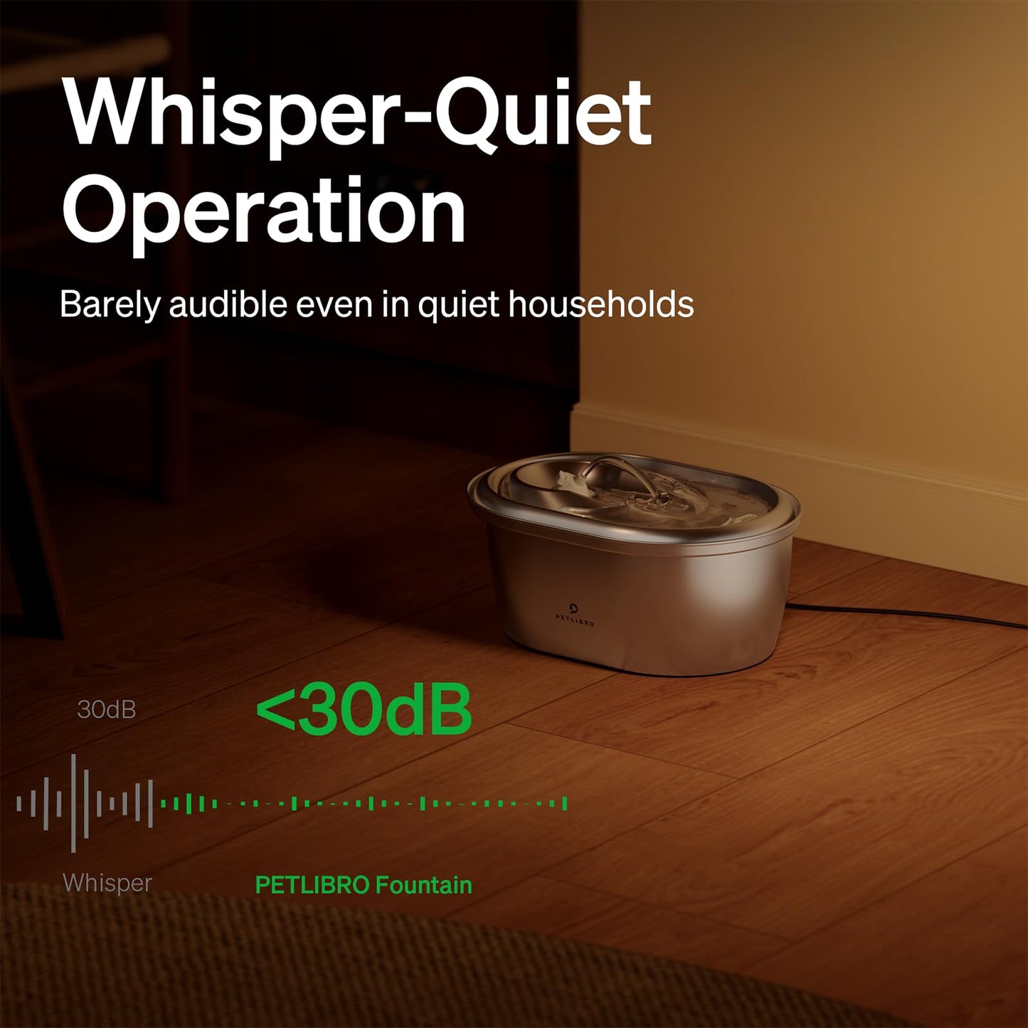 PETLIBRO Stainless Steel Cat Water Fountain, 101oz/3L Pet Water Fountain for Cats Inside, Food-Grade Dog Water Fountain, Automatic Water Dispenser with 4 Filters & 4 Sponges