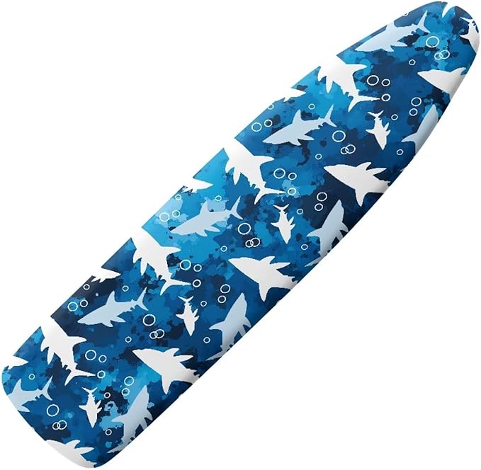 Blue Shark Ironing Board Cover and Pad Soft Fabric Cover