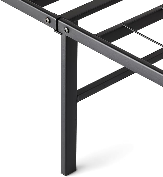 Amazon Basics Bed Frame with Storage, Foldable Metal Platform, Sturdy Steel