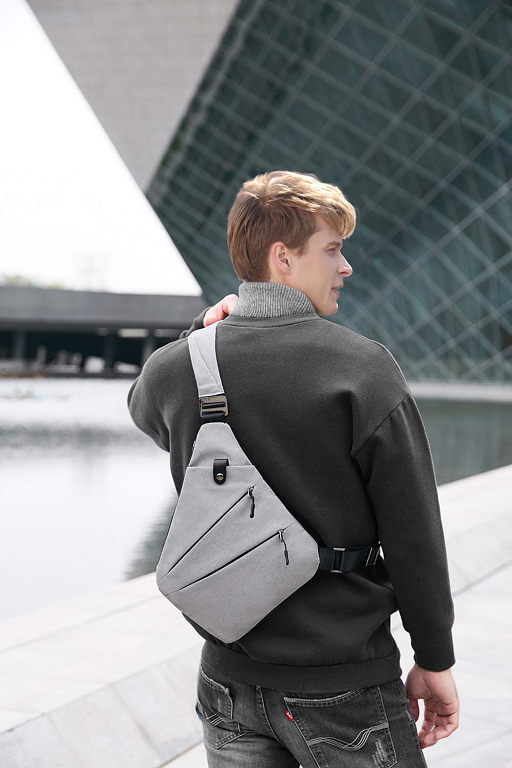 Ovecat Unisex Anti Theft Sash Sling Crossbody Bag