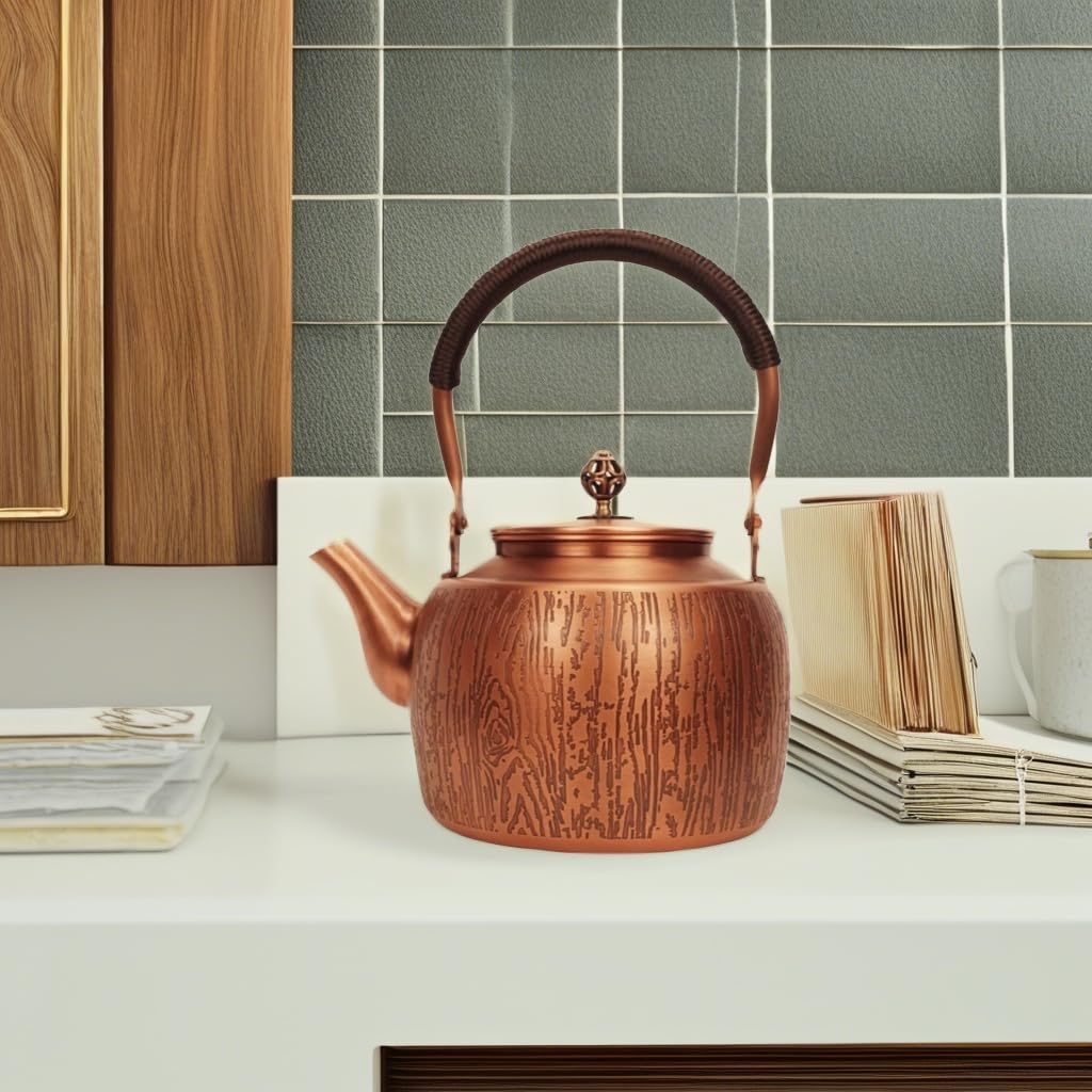 Kkekos Pure Copper Kettle Copper Teapot for Stovetop 1600ml (Type1)