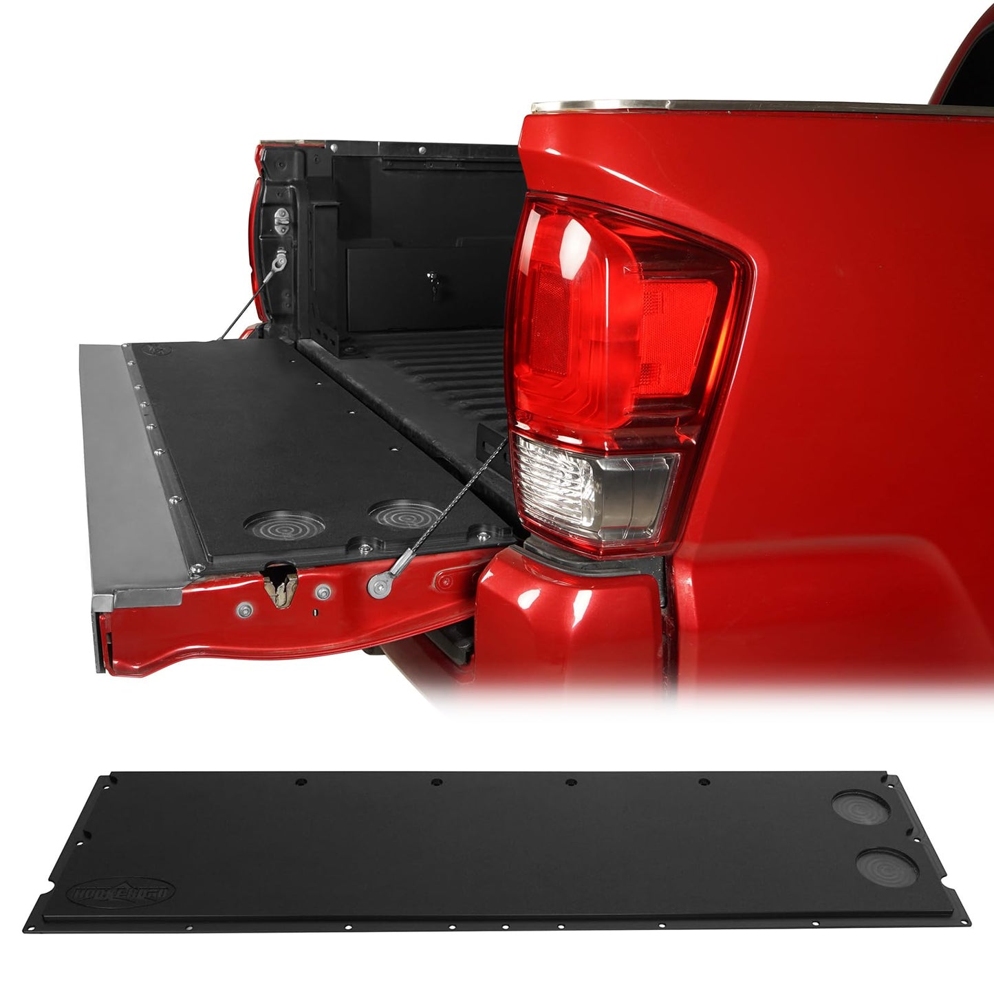 Hooke Road Tacoma Tailgate Panel Flat Cover Protector for 2005-2023 Toyota Tacoma 2nd 3rd Gen, Tail Gate Pad Camping Table, Food-Safe Plastic Cutting Board