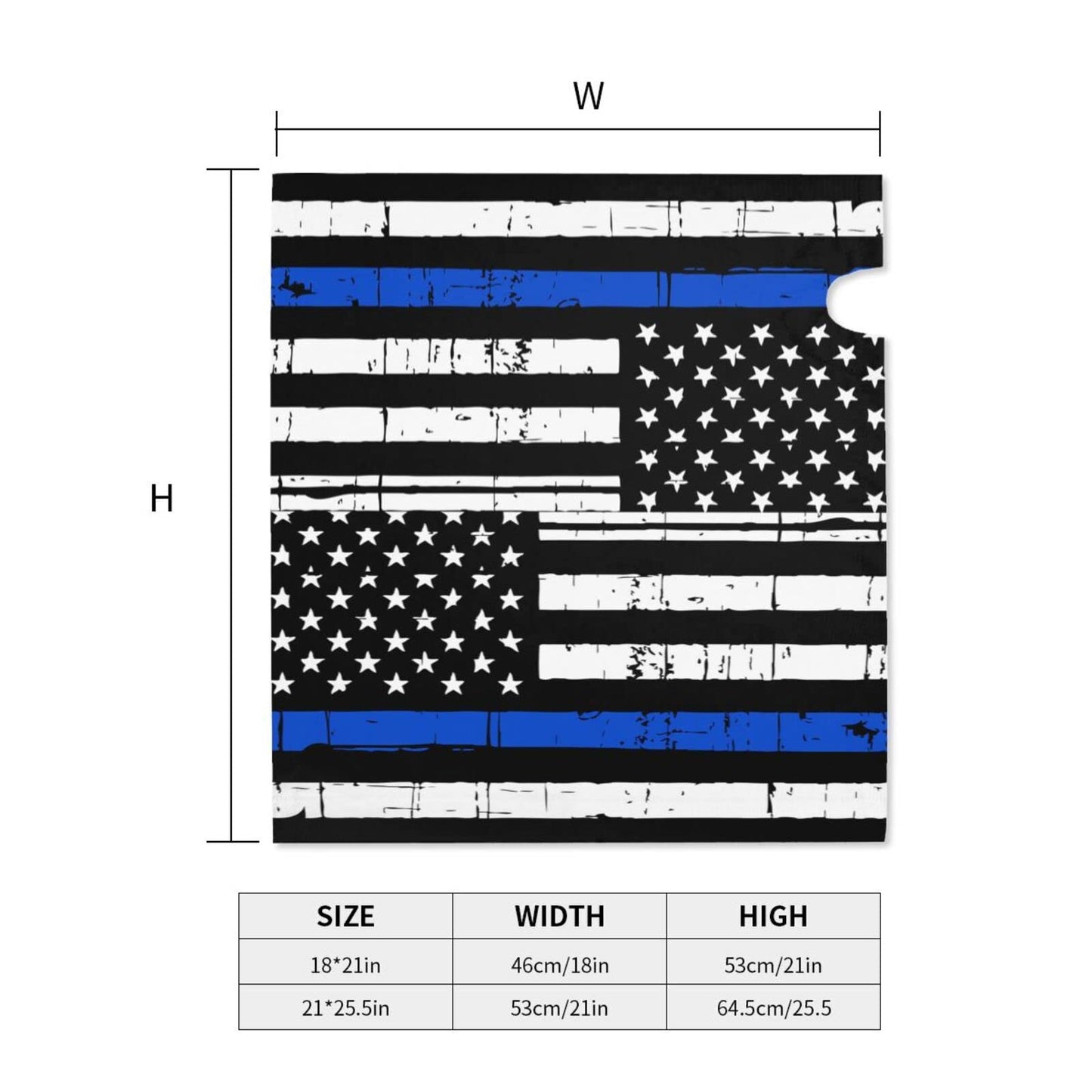 Ykklima American Blue line USA Police Stars Flag Pattern Magnetic Mailbox Cover Waterproof MailWraps Letter Box Cover for Garden Yard Outdoor Decor Large Size - 25.5 x 21 in
