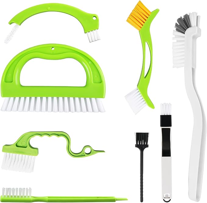 8 Pack Grout Cleaner Brush, Hand-held Groove Gap Cleaning Tools Tile Joint