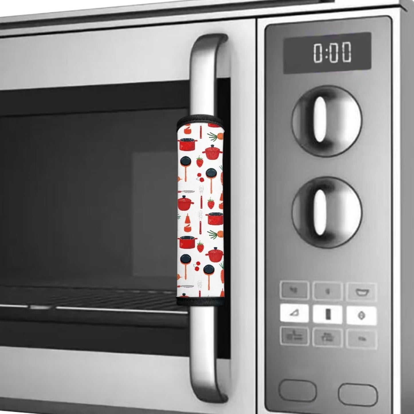 HUISEFOR Strawberry Refrigerator Handle Covers Set of 4 Non-Slip Fridge Handle Covers for Microwave Stove Dishwasher Decorative Appliance Handles Cover Gift for Friends