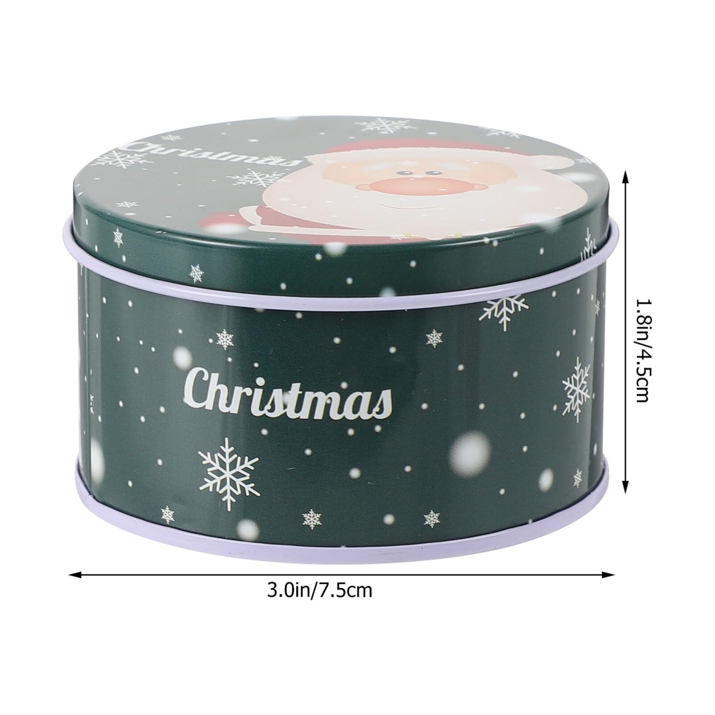 Angoily Christmas Cookie Tins with Lids, 12pcs Round Christmas Candy Tin Set, Holiday Containers for Homemade Cookies Treats, Small Reusable Metal Storage Boxes Holiday Party Favors Packing Boxes