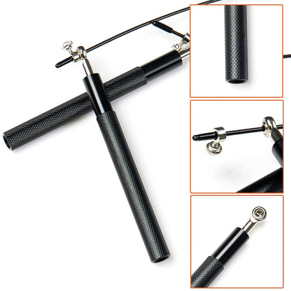 Speed Skipping Rope Adjustable Jumping Rope with Aluminum Handle and Ball Bearing Tangle-Free Exercise Rope for Fat Burning Exercises, Cross Fit Training, Fitness, Exercise