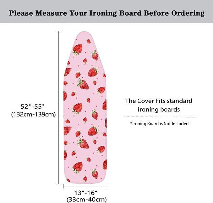 Pink Strawberry Ironing Board Cover and Pad