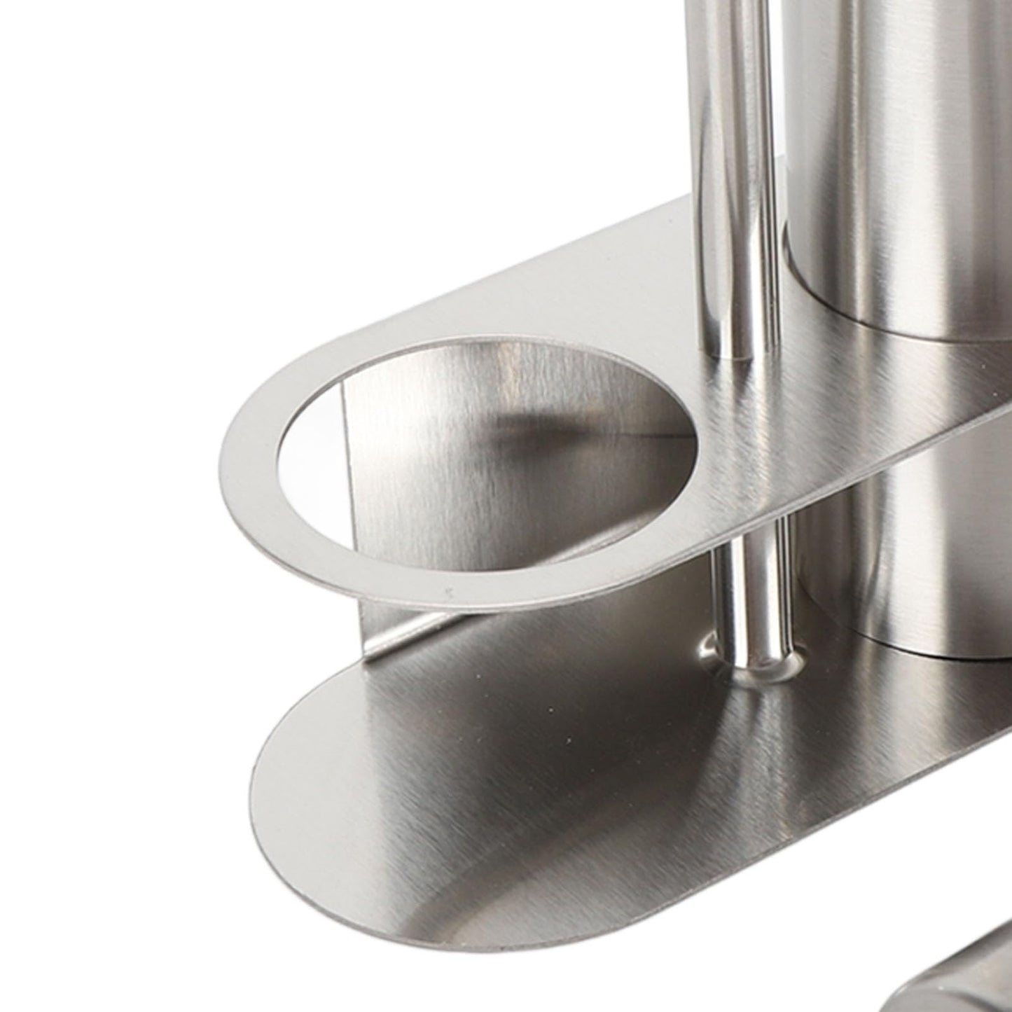 Salt and Pepper Shakers with Holder, Stainless Steel Salt Shaker with Base Stand Sugar Seasoning Bottle Jar for Kitchen Restaurant