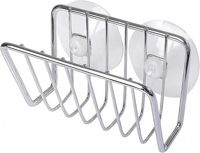 Toplife Sponge Holder for Kitchen Sink, Stainless Steel Suction Cup Sponge Caddy