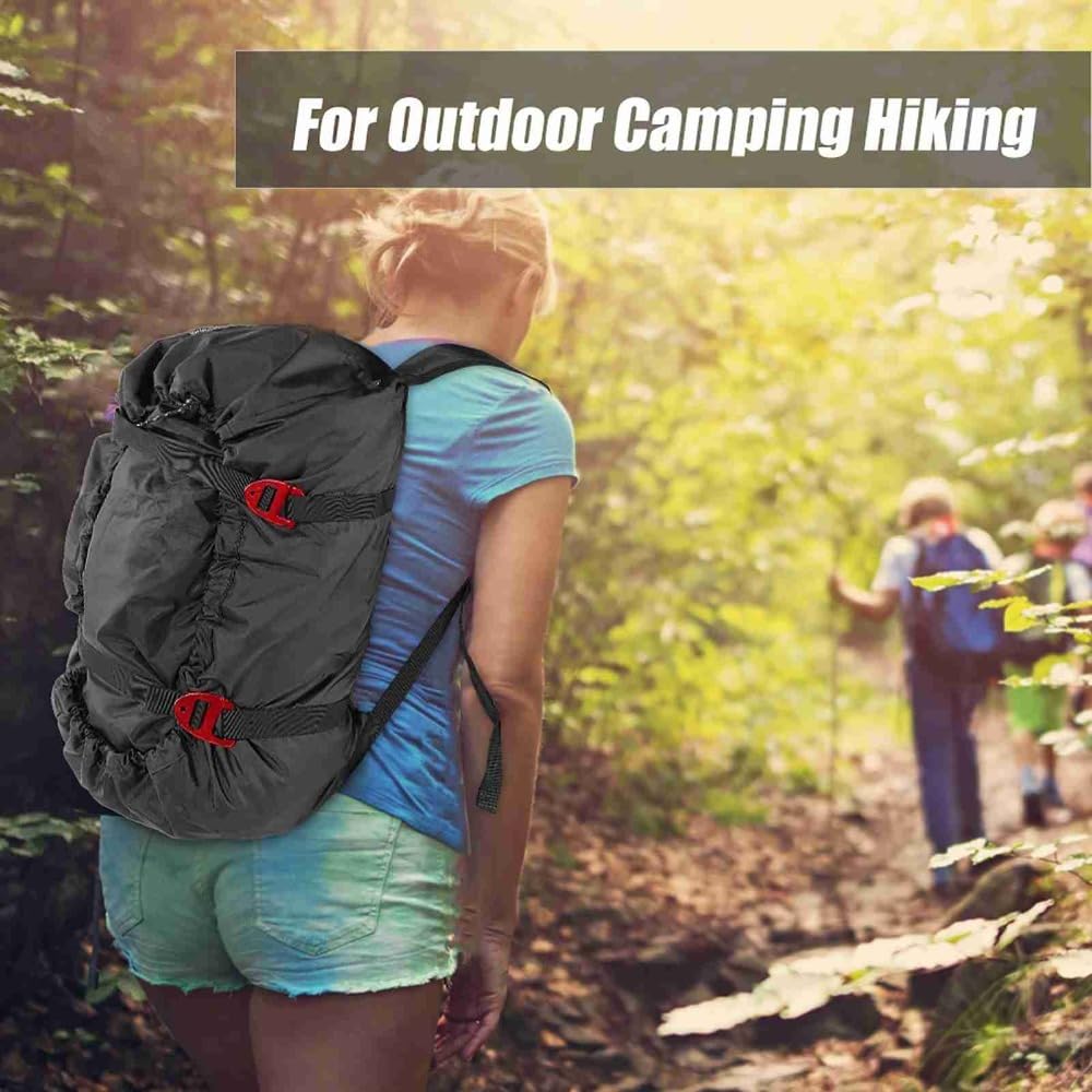 MOPFOL Rock Climbing Rope Bag – Water proof Oxford Folding Storage Backpack with Ground Sheet, Adjustable Shoulder Strap for Outdoor Camping, Hiking(Black)