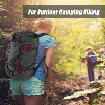 MOPFOL Rock Climbing Rope Bag – Water proof Oxford Folding Storage Backpack with Ground Sheet, Adjustable Shoulder Strap for Outdoor Camping, Hiking(Black)