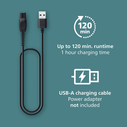 Philips Norelco Body Groomer 7000 Series, Men's Whole Body Groomer, Contour-Following 2D Flexing Head, Triple Protect Shave System & Intimate Body Hair Trimmer, 100% Showerproof, BG7480/50