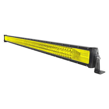 SKYWORLD Yellow 52 inch Straight Led Light Bar 675W Spot Flood Combo Off-Road Lights Bars Fog Lamp IP67 Waterproof Work Lights Bar for Trucks UTV ATV Boat Trailer Driving Lamp 4000K