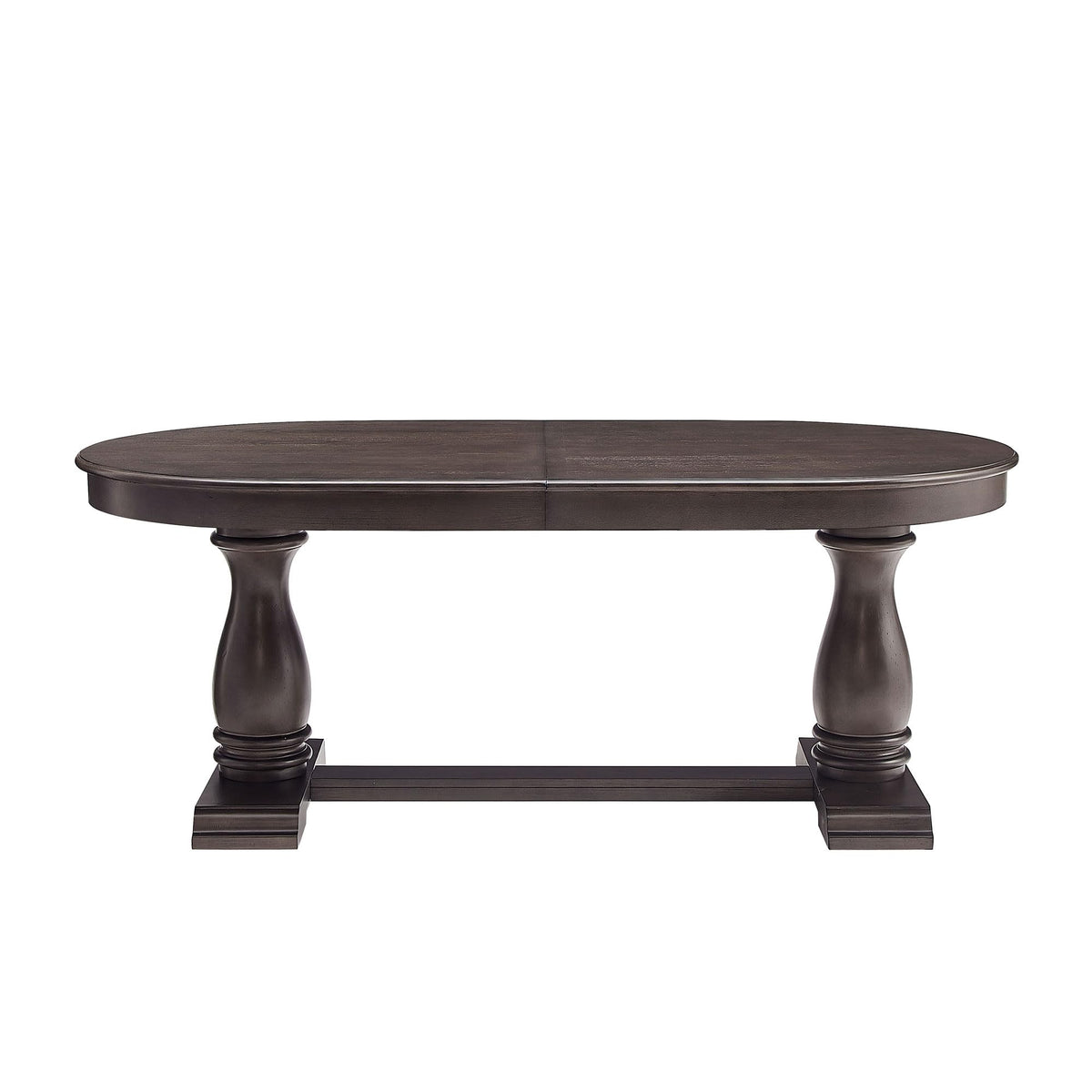 Ball & Cast Farmhouse Extendable Dining Table for 6-8, 76"-94" Long Extendable Kitchen-Table with Leaf, Mid Century Curved Wooden Expandable Table w/18 Leaves,Drop-Leaf Breakrest Table, Dark Brown