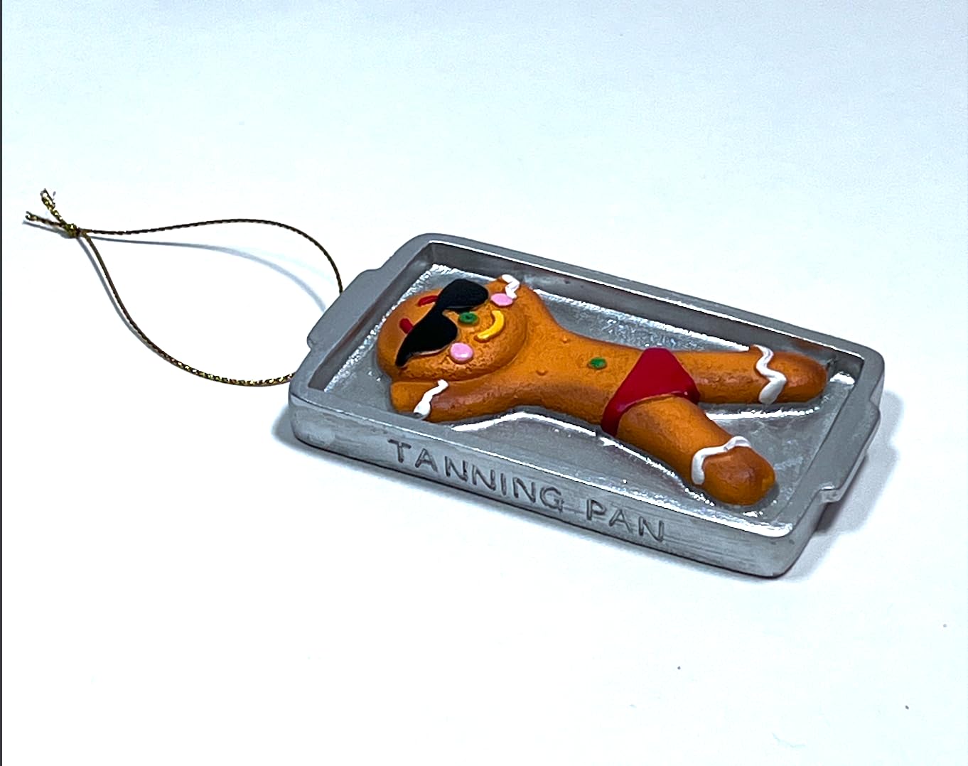 Streamline Crooked Christmas Ornament- Gingerbread Tan