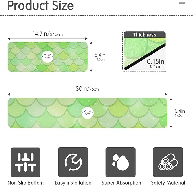 Kitchen Sink Splash Guard 1 PC 14.7 Inch Sink Faucet Mat Splash Guard