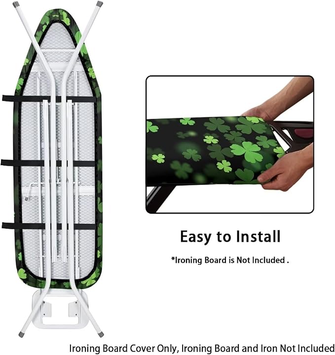 Green Leaves Ironing Board Cover Universal Iron Board Covers Heavy Duty Padded