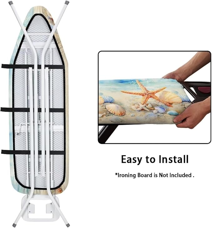 Sprowallow Starfish Shell Ironing Board Cover and Pad 54x15 Iron Board -15x 54