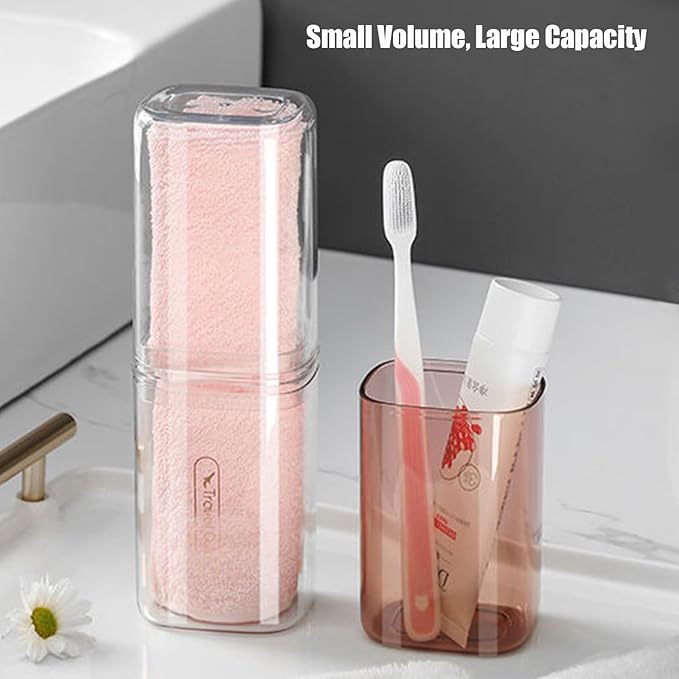 2Pcs Toothbrush Cup Toothbrush Travel Case, Travel Toothbrush Holder Case