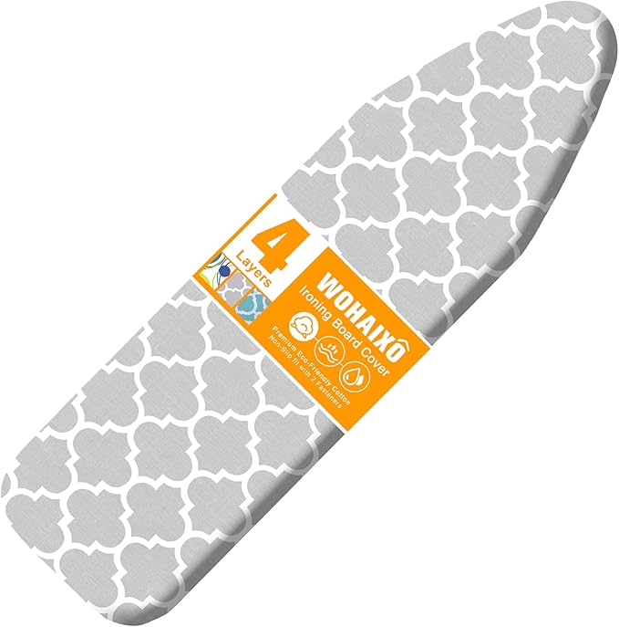 Ironing Board Cover and Pad, Standard Size 12" x 42" Iron Board Replacement