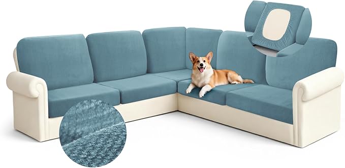 Arfntevss Sectional Couch Covers L Shape Couch Cushion Covers Slipcovers Fitted